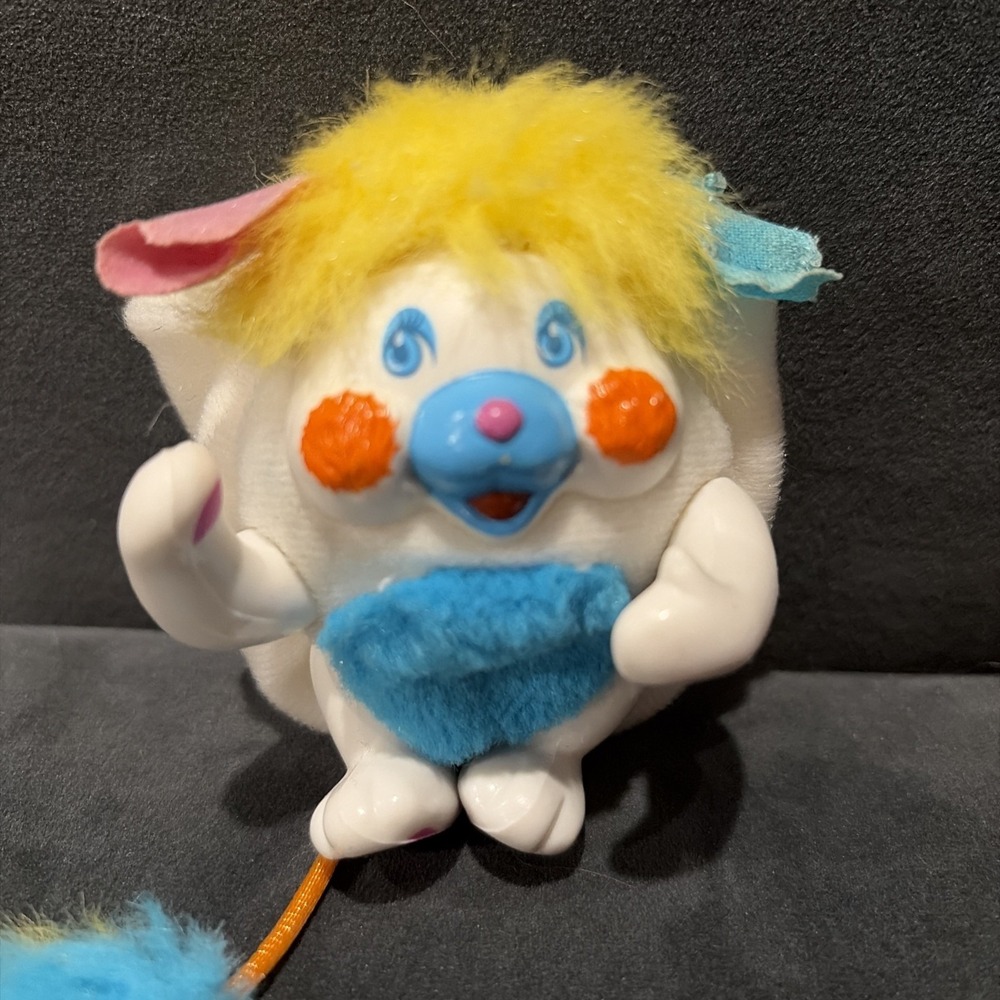 Vintage 1986 Mattel White Pocket Popple "Puffball", Poseable 3" Mini Plush #1247 - Picture 2 of 10